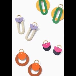 Stella & Dot ColorPop leather earrings set